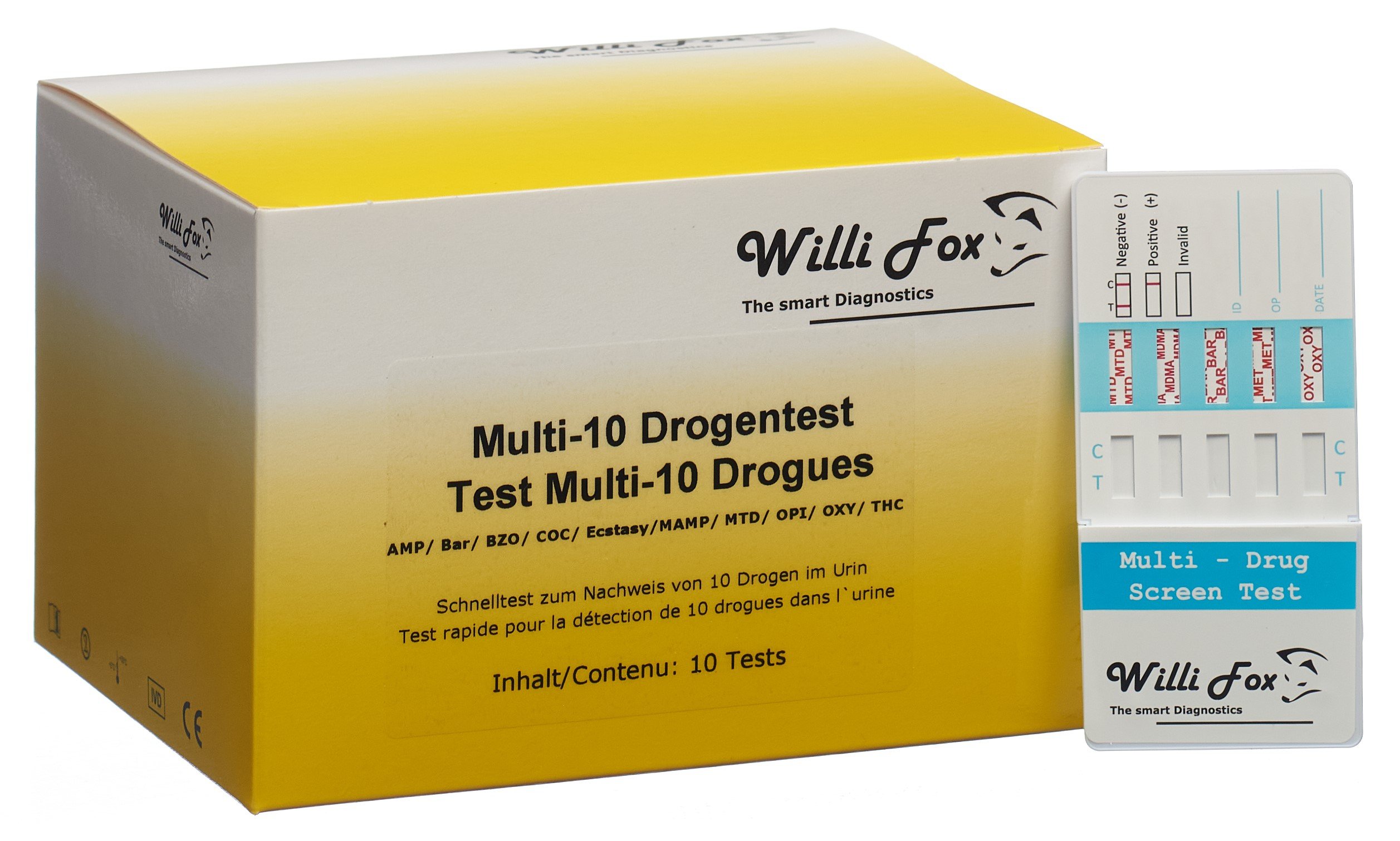 WILLI FOX Drogentest Multi 10 Drogen Urin Pic1