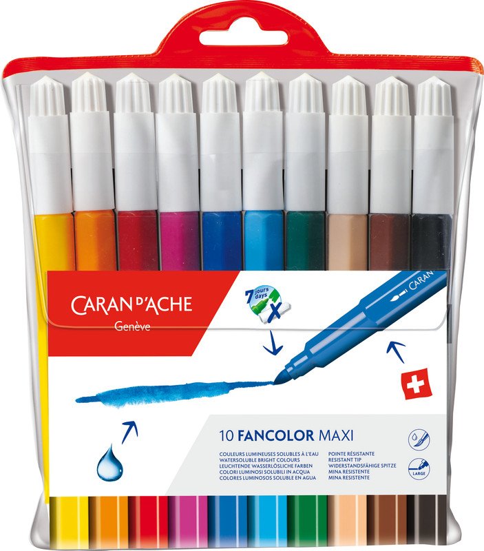 Caran d'Ache Faserschreiber Fancolor Maxi 10er Etui Pic1