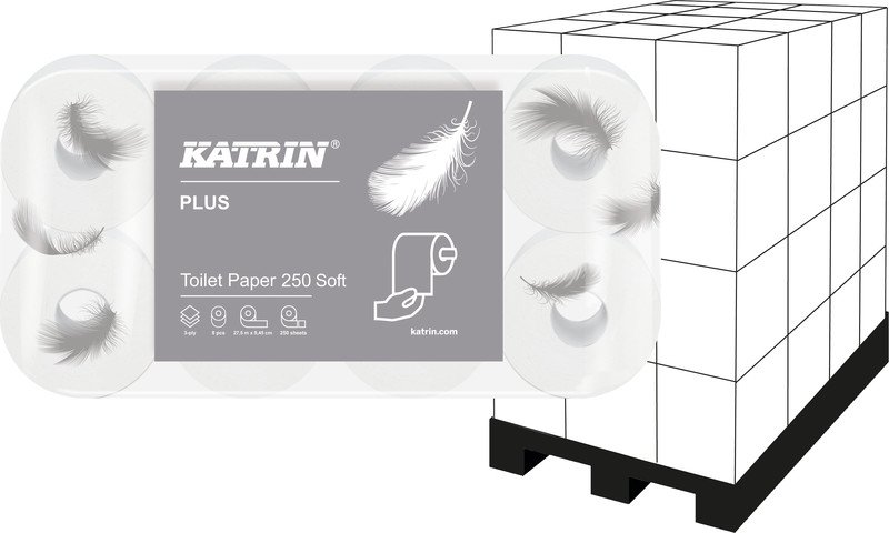Katrin Toilettenpapier Plus Soft 3-lagig Pack à 8 Rollen Pic1