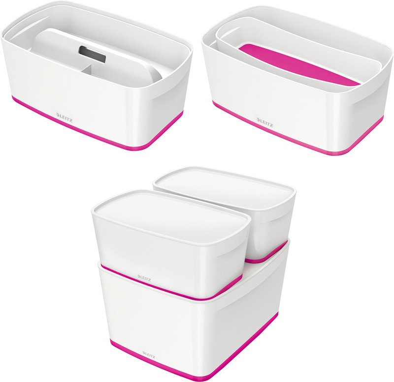 Leitz Mybox Aufbewahrungsbox klein weiss/pink Pic4