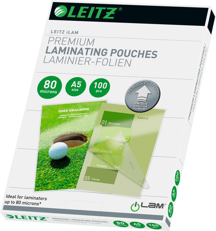 Leitz Laminierfolien iLAM A5 80 Micron Pic1