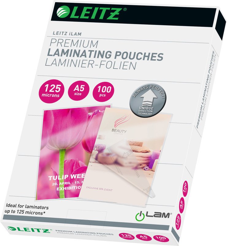 Leitz Laminierfolien iLAM A5 125 Micron Pic1