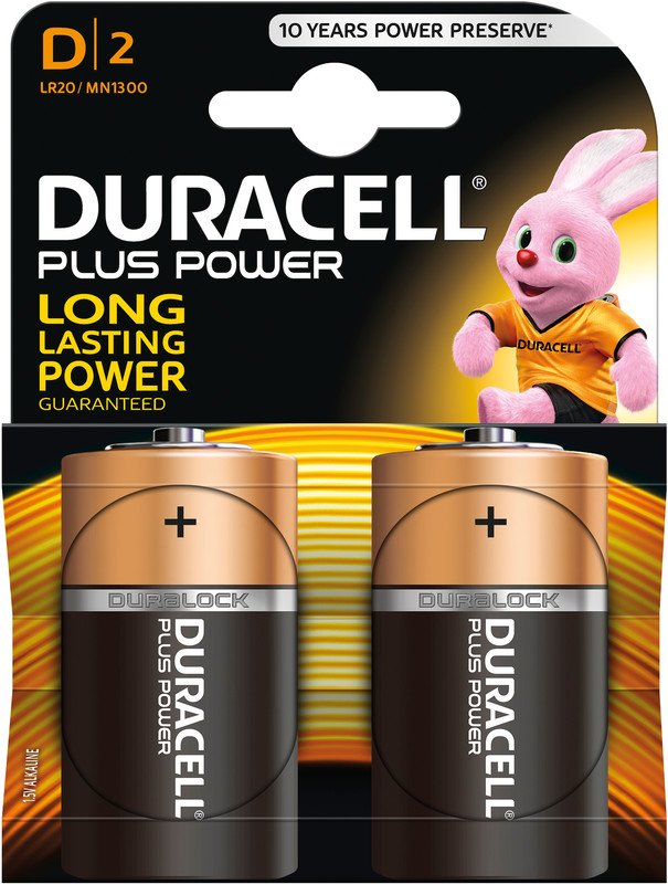 Duracell Batterien Plus Power Mono LR20 1,5V D à 2 Pic1