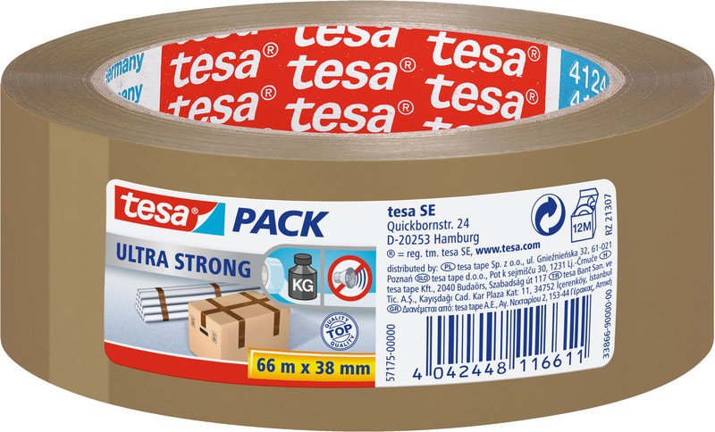 Tesa Verpackungsband PVC ultra strong 38mmx66m Pic1