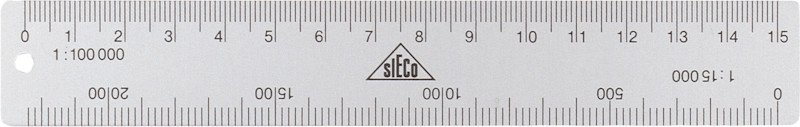 Sieco Kartenmassstab aluminium 15cm Pic1