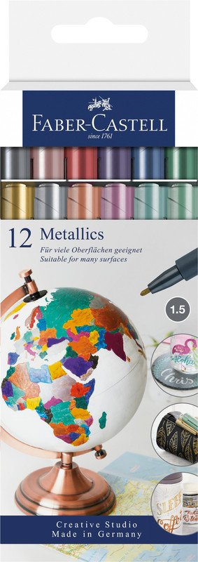 Faber Castell Metallic Marker 12er Etui Pic1