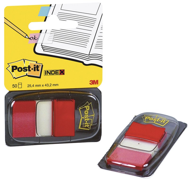 Post-it Index breit 25.4x43.2mm rot Pic1