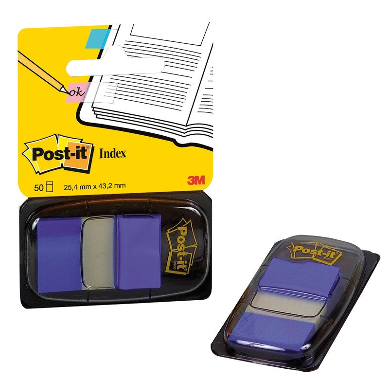 Post-it Index breit 25.4x43.2mm blau Pic1