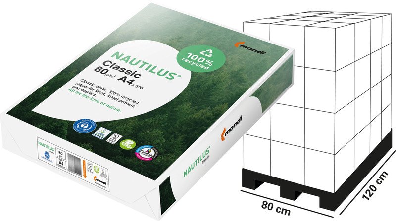 Nautilus Universalpapier Classic Recycling A4 80gr à 500 Pic1