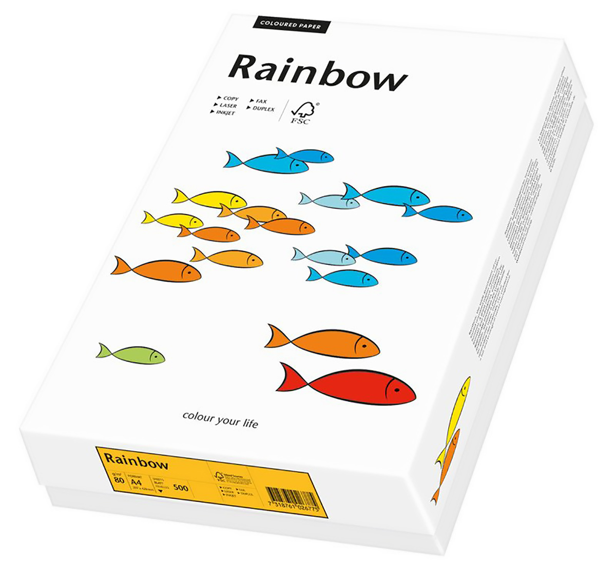 Rainbow A4 80gr mittelorange à 500 Pic1