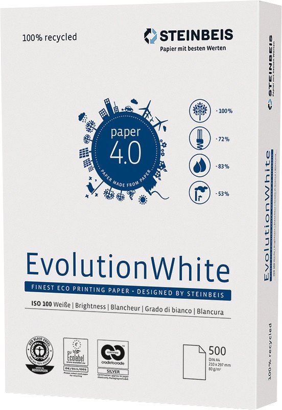 Steinbeis Universalpapier EvolutionWhite Recycling A3 80gr Pic1