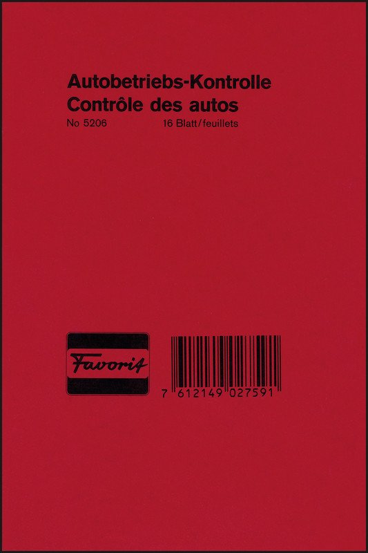 Favorit Auto-Betriebskontrolle 12x18cm à 16 Blatt d/f Pic1