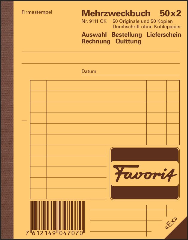 Favorit Mehrzweckbücher A6 OK 50x2 D Pic1