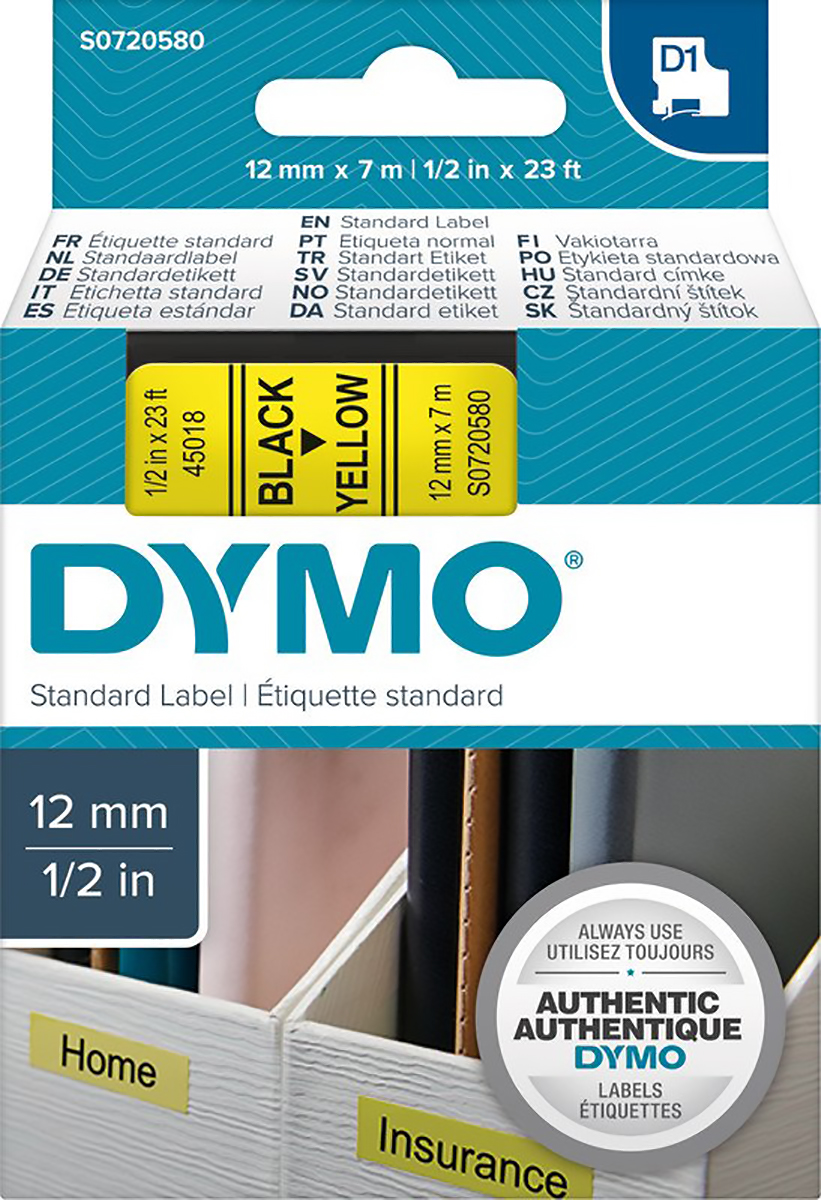 Dymo Schriftband-Kassette 12mmx7m Pic1