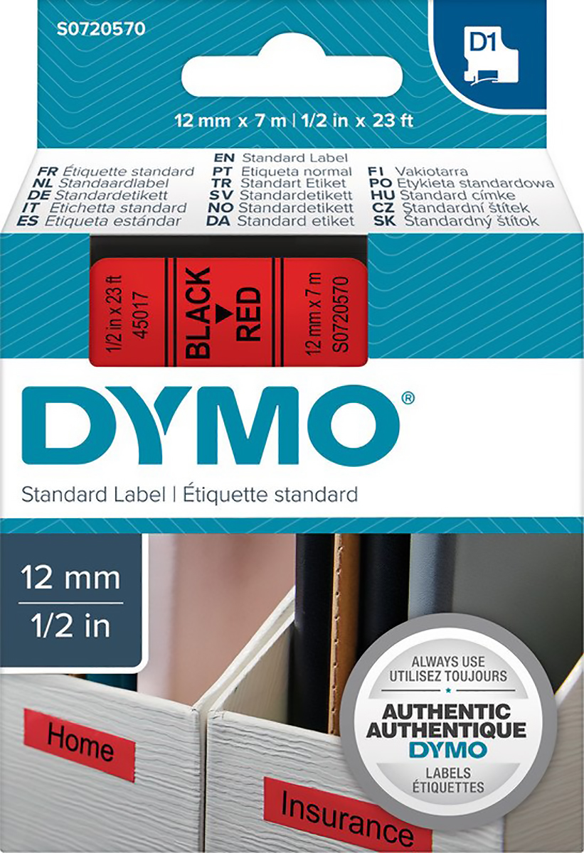 Dymo Schriftband-Kassette 12mmx7m Pic1