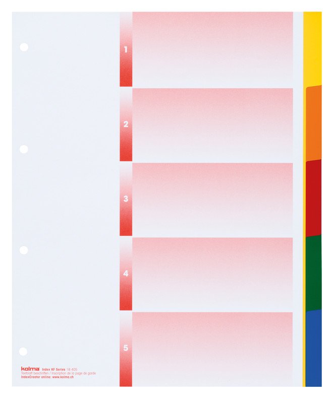 Kolma Register KolmaFlex A4 5-teilig XL überbreit Pic1