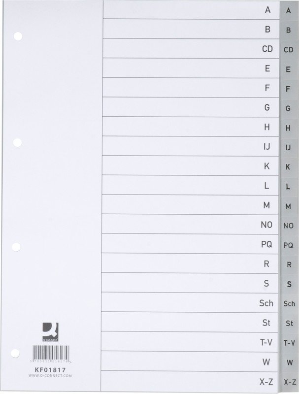 Connect Register A4 PP A-Z 20-teilig mit Indexblatt Pic1