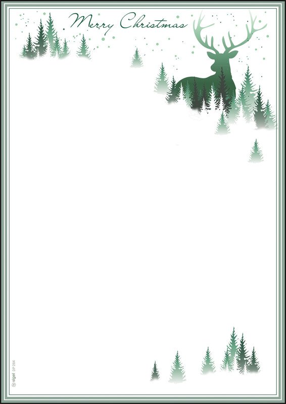 Sigel Weihnachtsbriefpapier A4 90g Christmas Forest schön für in