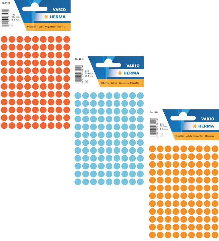 Herma Vario Farbpunkte 8mm à 540 Pic5