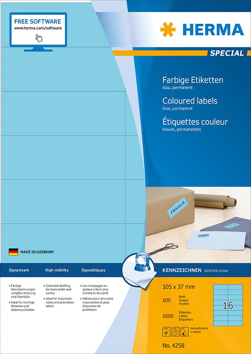 Herma Etiketten farbig 105x37mm à 100 Pic1