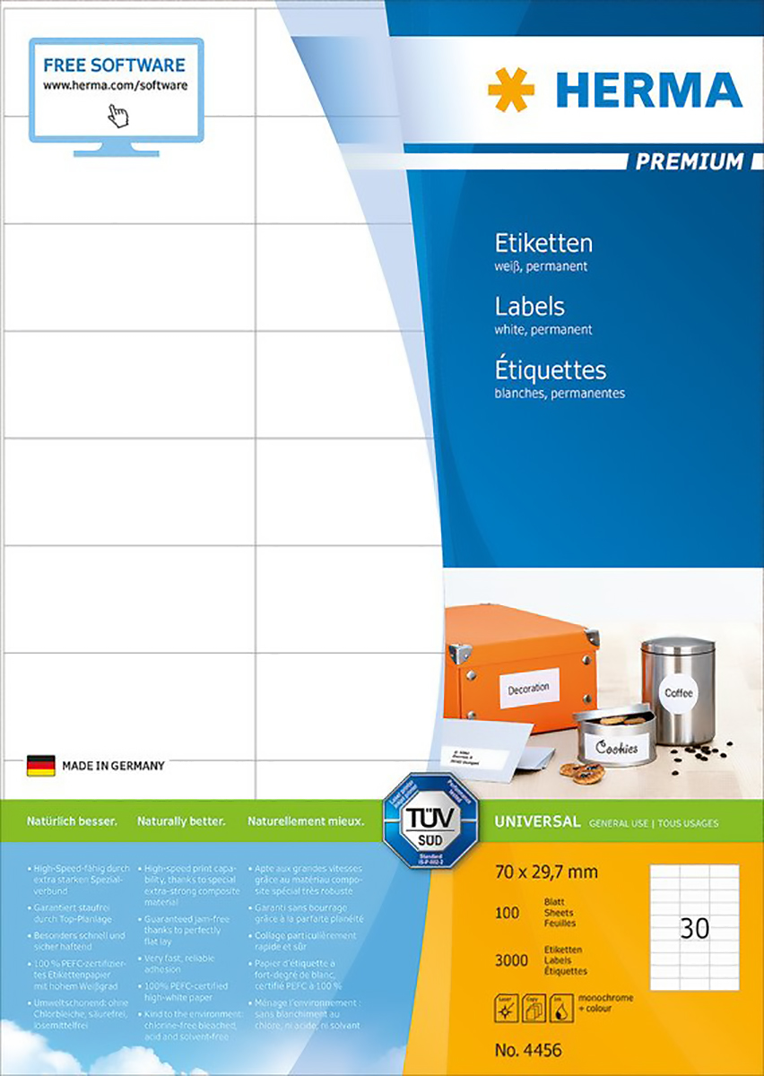 Herma Premium Etiketten 70x29.7mm à 100 Pic1