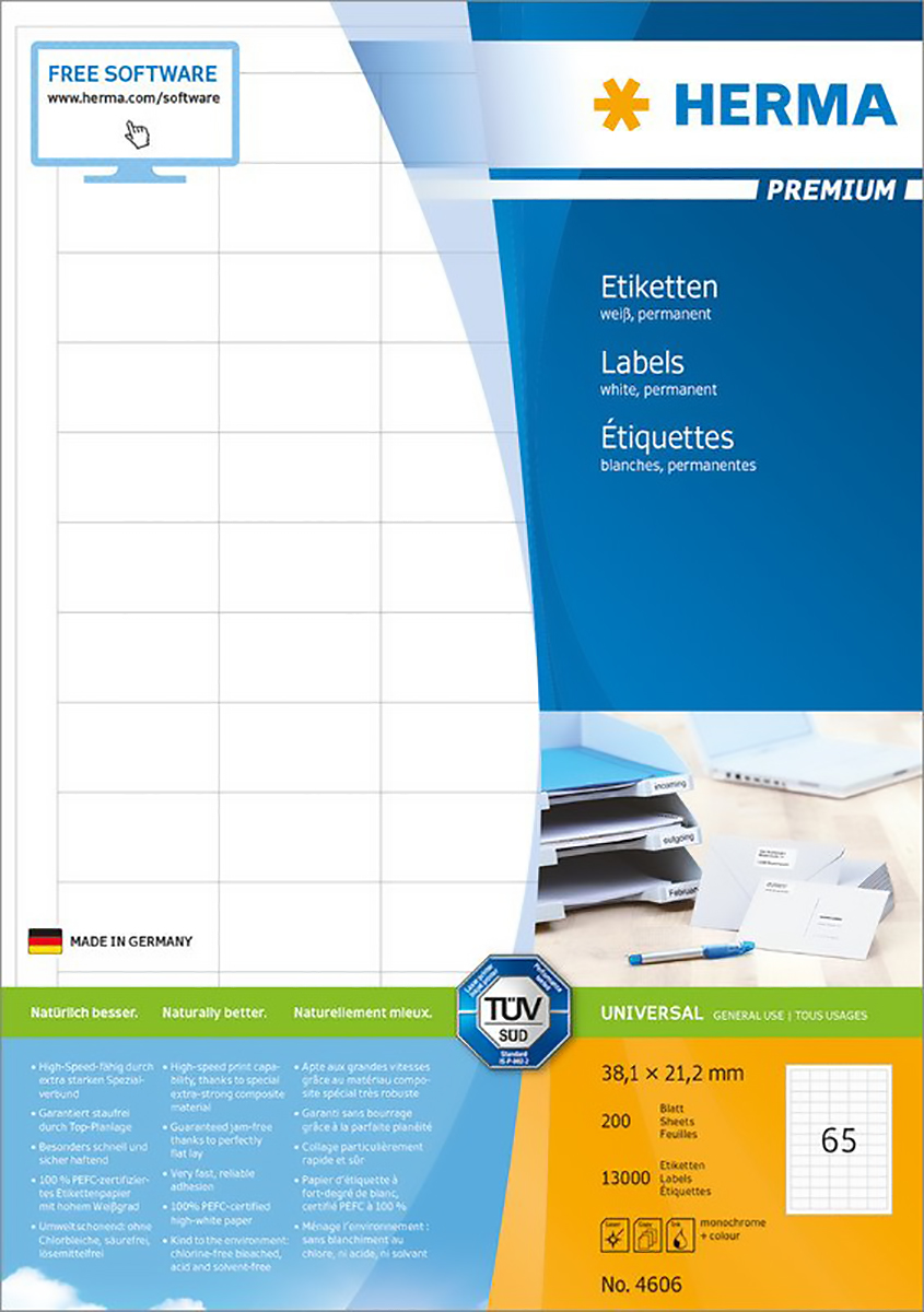 Herma Premium Etiketten 38x21.2mm à 200 Pic1