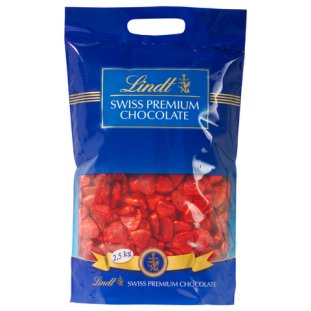 Lindt Herzli Milchschokolade rot 2.5kg ca. 900 Stück Pic1