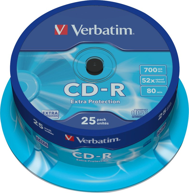 Verbatim CD-R 700/80/52x à 25 Pic1