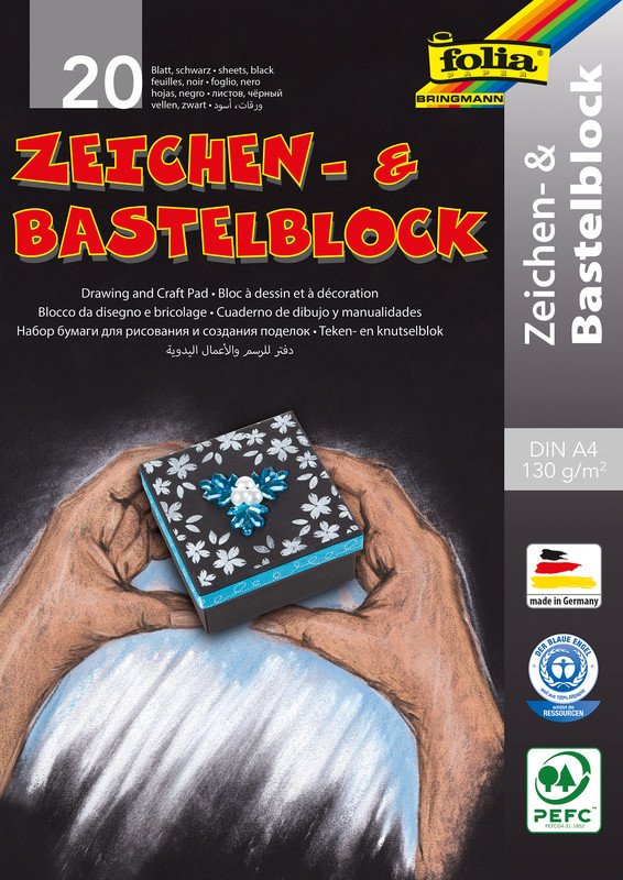 Folia Zeichen- und Bastelblock A4 130gr Pic1