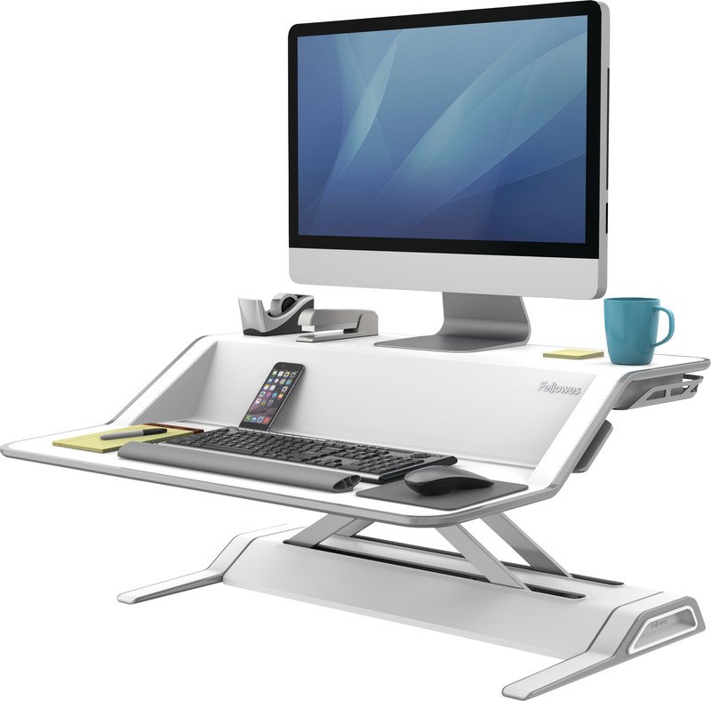 Fellowes Lotus Sitz-Steh Desktop Workstation Pic1