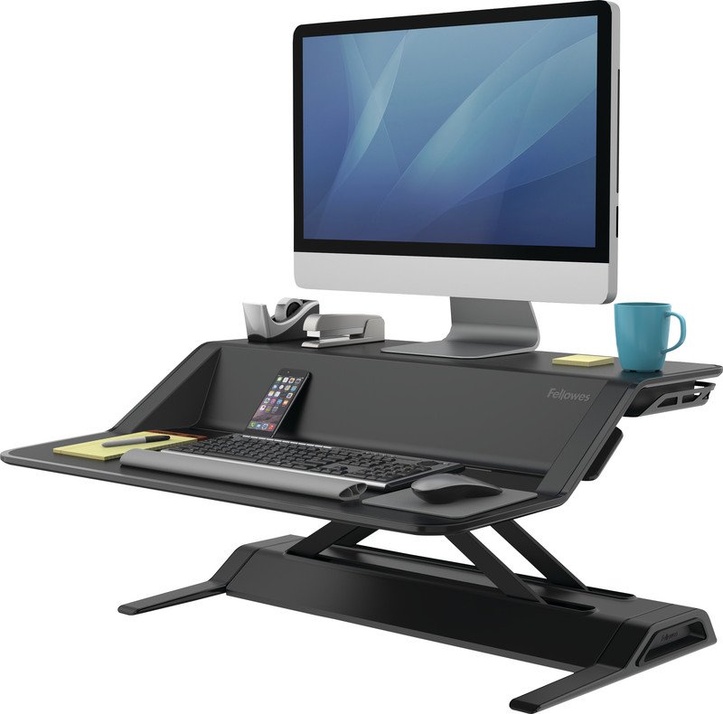 Fellowes Lotus Sitz-Steh Desktop Workstation Pic1