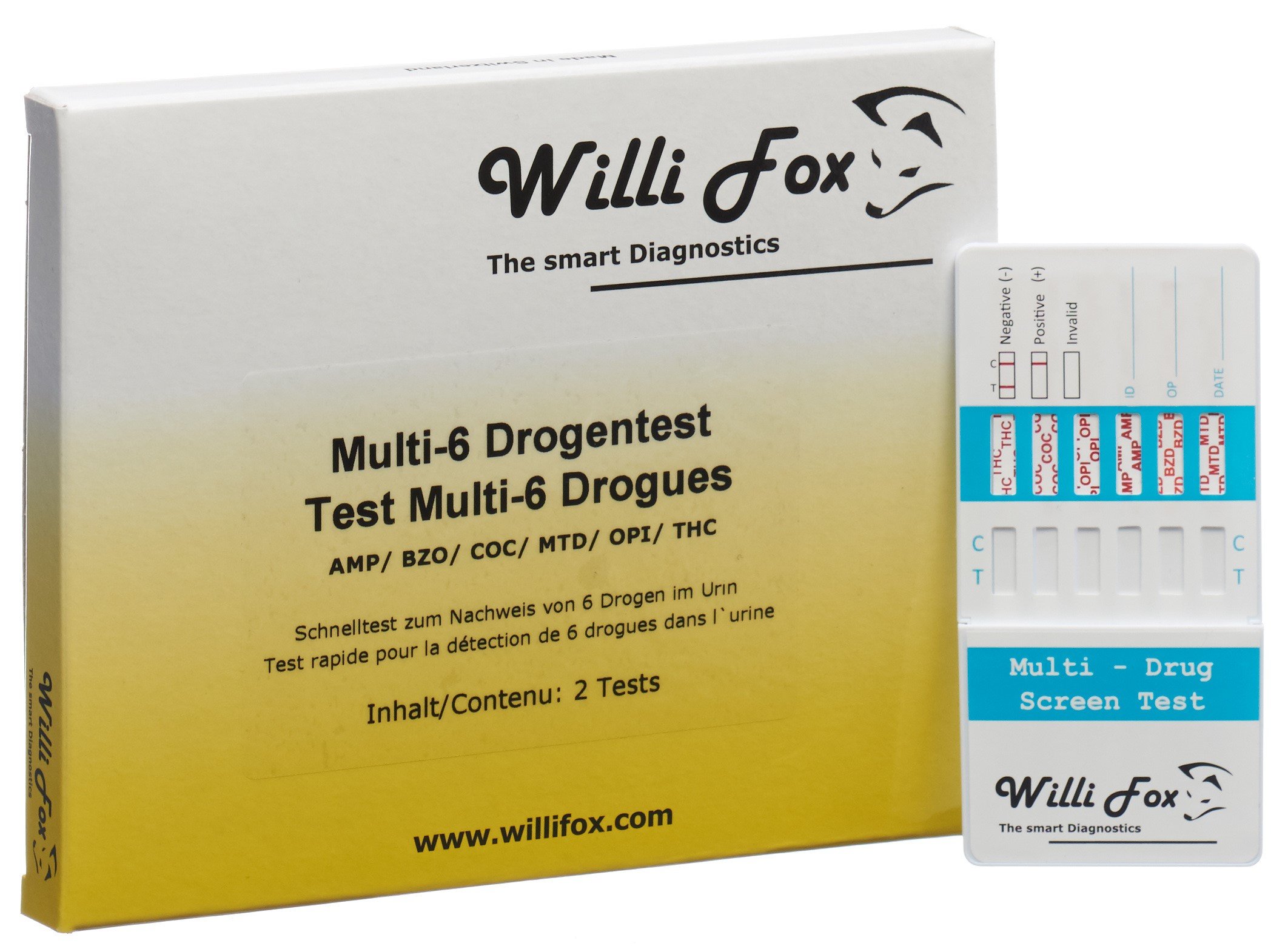 WILLI FOX Drogentest Multi 6 Drogen Urin Pic1