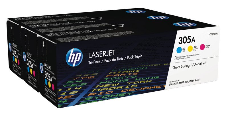 HP Toner 305A Multipack CMY Pic1