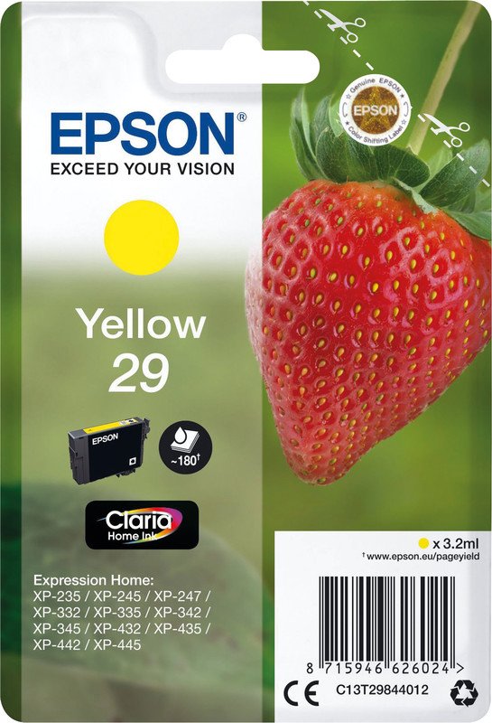 Epson Tintenpatrone 29 yellow Pic1