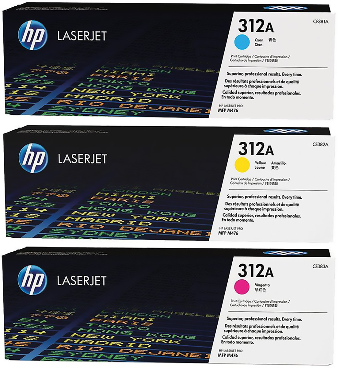 HP Toner Trio-Pack 312A C/M/Y Pic1