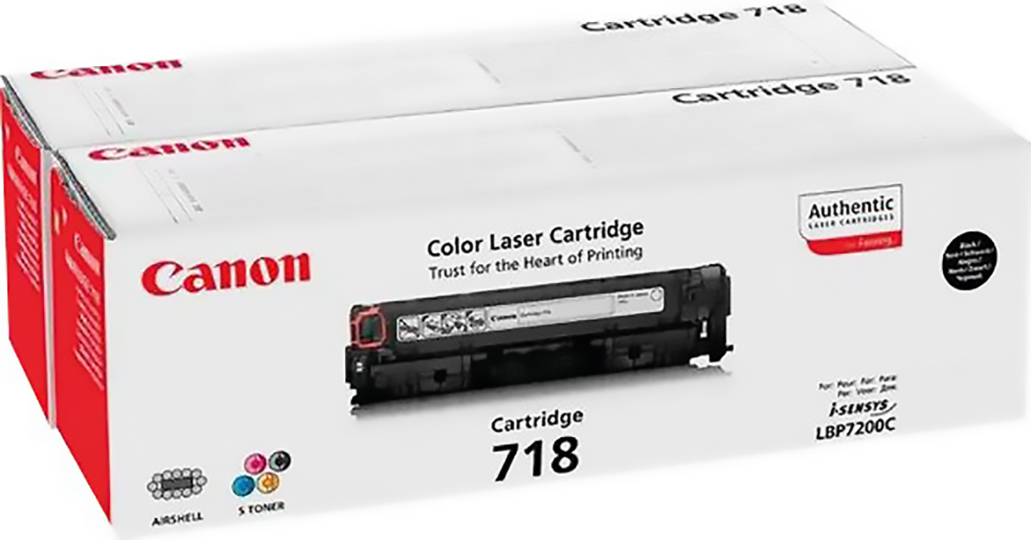 Canon Toner 718 schwarz Doppelpack Pic1