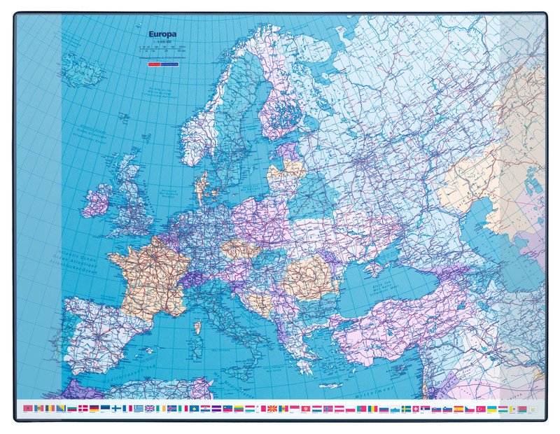 Hansa Schreibunterlage GeoPad Europa D 65x50cm Pic2