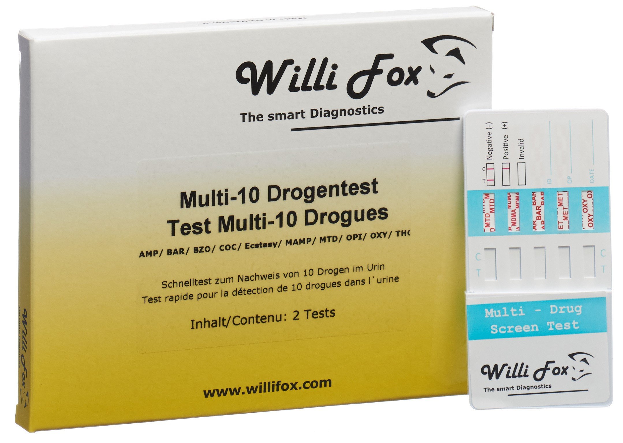 WILLI FOX test de drogue multi 10 paramètres urine Pic1