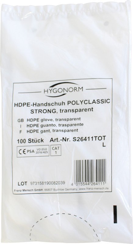 HYGONORM Einmalhandschuhe HD-PE L Pic2