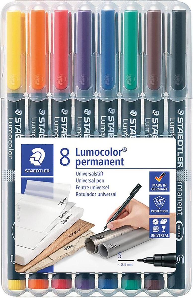 Staedtler Lumocolor 313 S OHP Marker 8er Etui Pic1