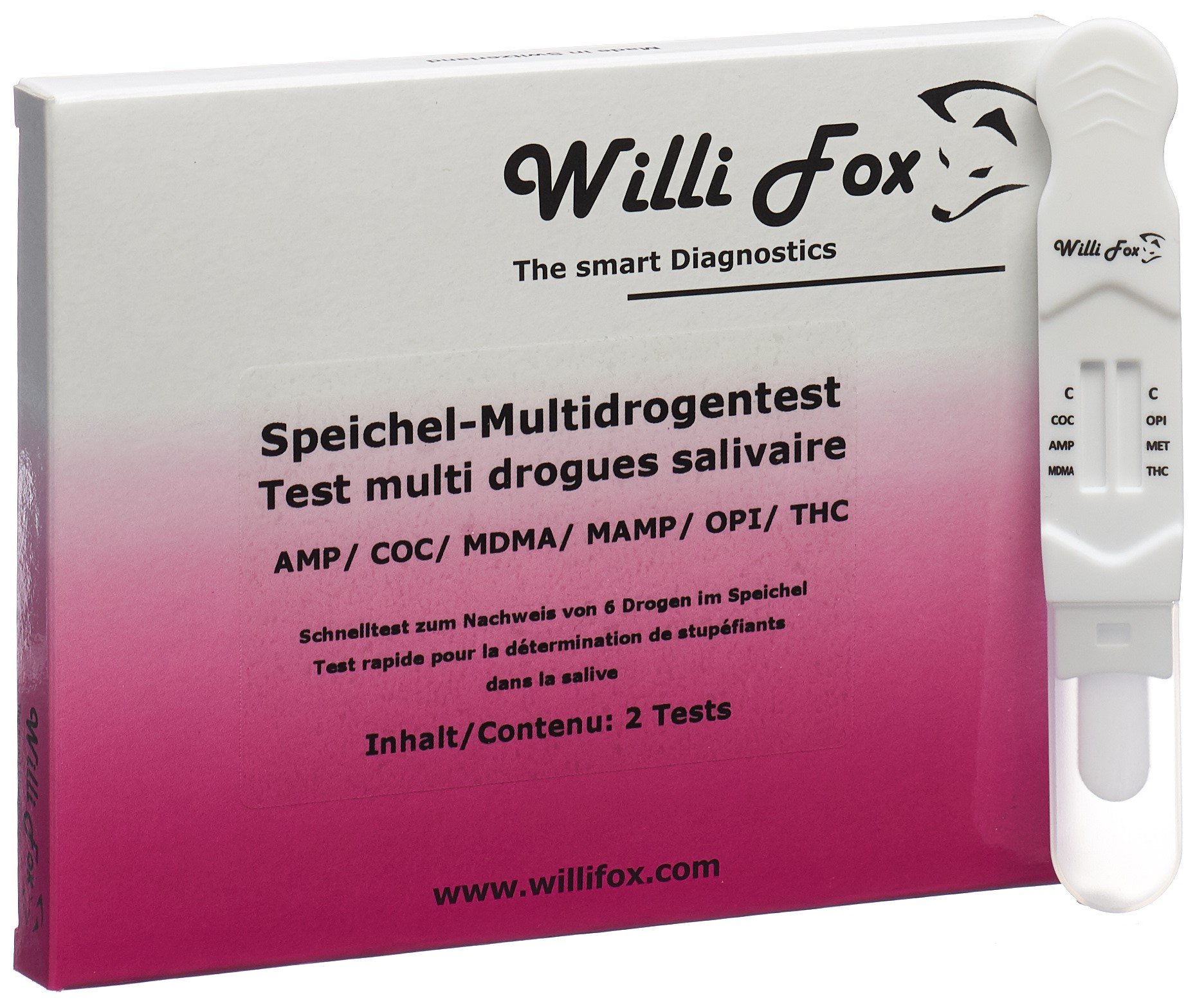 WILLI FOX test de drogue multi 6 paramètres salive Pic1