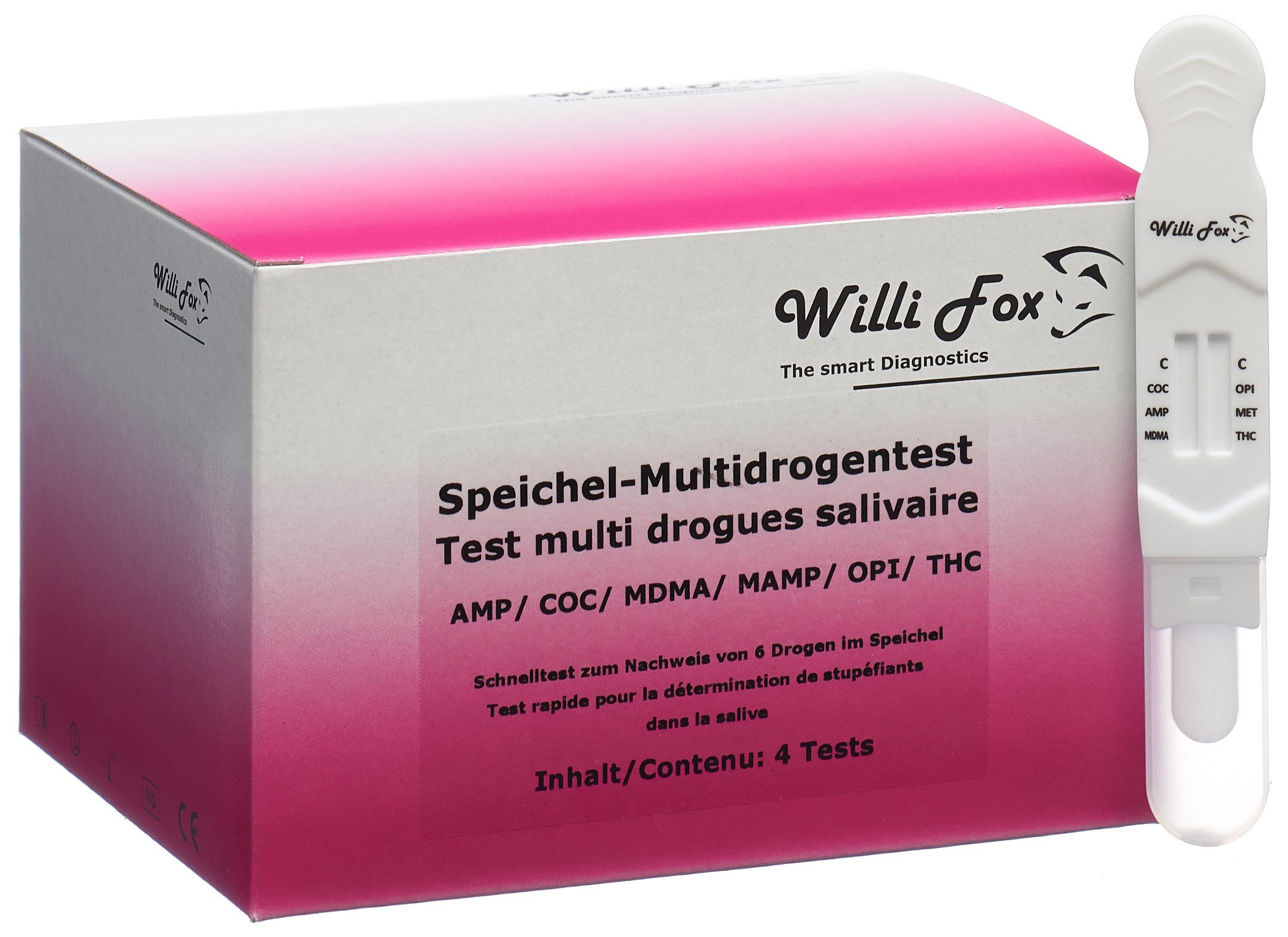 WILLI FOX test de drogue multi 6 paramètres salive Pic1