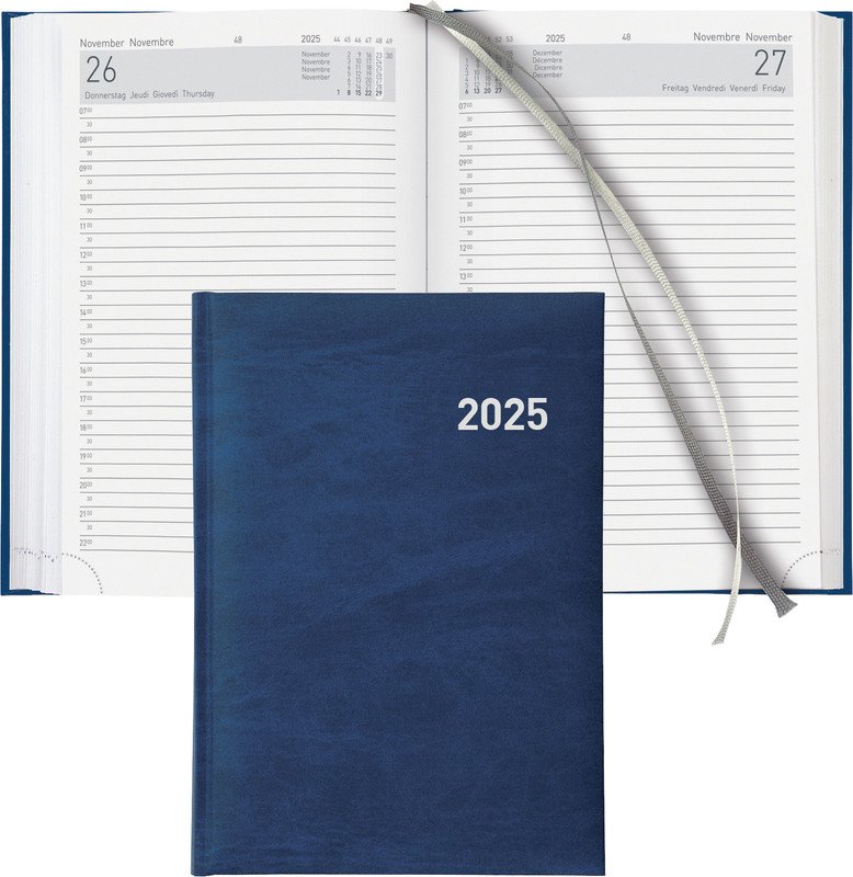 Biella Geschäftsagenda A5 Executive 2025 1T/1S blau Pic1