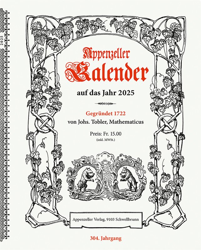 Appenzeller Kalender 2025 16.8x20.6cm Pic1