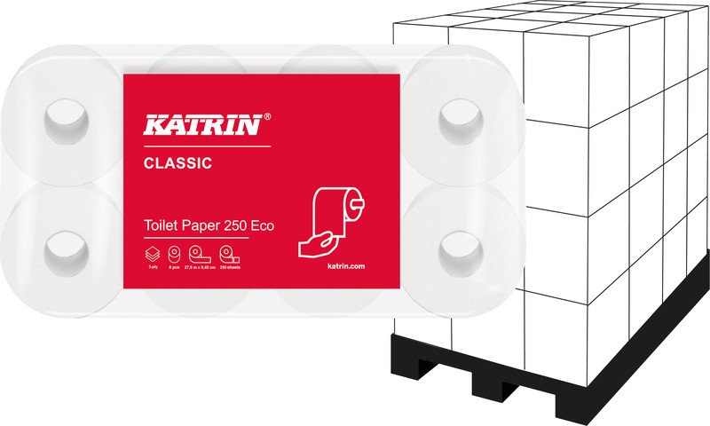 Katrin Papier hygiénique Classic Eco emballage de 8 rouleaux Pic1