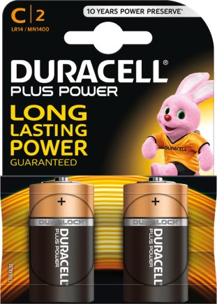 Duracell pile Plus Power LR14 Baby 1,5V C à 2