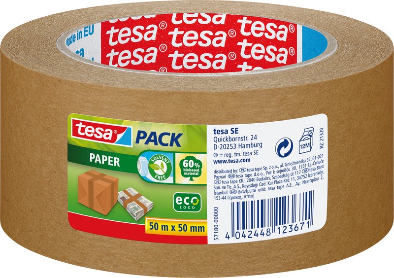 Tesa Ruban d'emballage en papier ecoLogo 50mm Pic1
