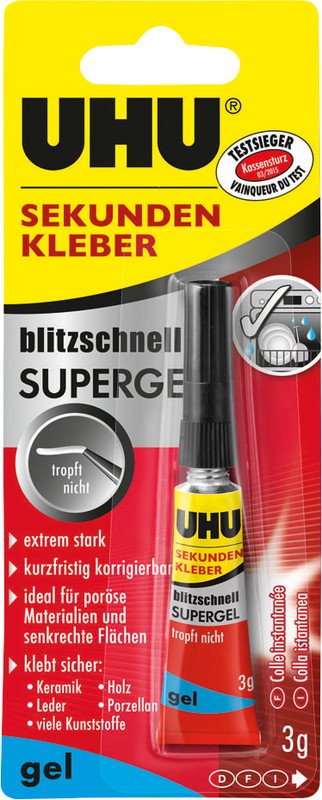 Uhu Sekundenkleber blitzschnell Supergel Tube 3g Pic1