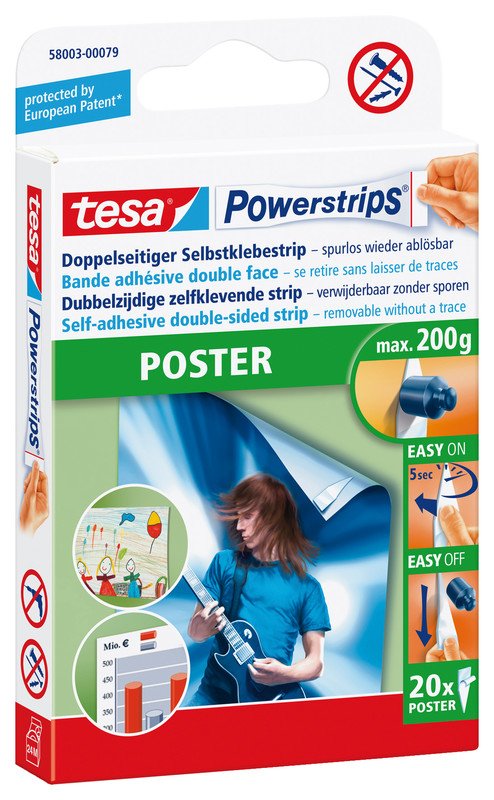 Tesa Powerstrips poster à 20 Pic1