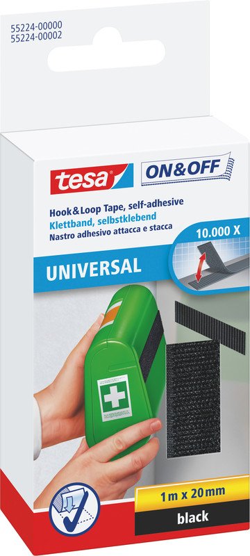 Tesa on&off Klettband Universal 20mmx1m Pic1